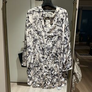 All saints white grey marbled tunic size 10